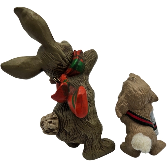 Brown Resin Musician Rabbit Duo - Picture 3 of 7